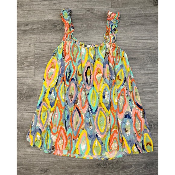 JODIFL Tops - Anthropologie Jodifl Tank Top Babydoll‎ Medium Multi Festival Concert Cruise